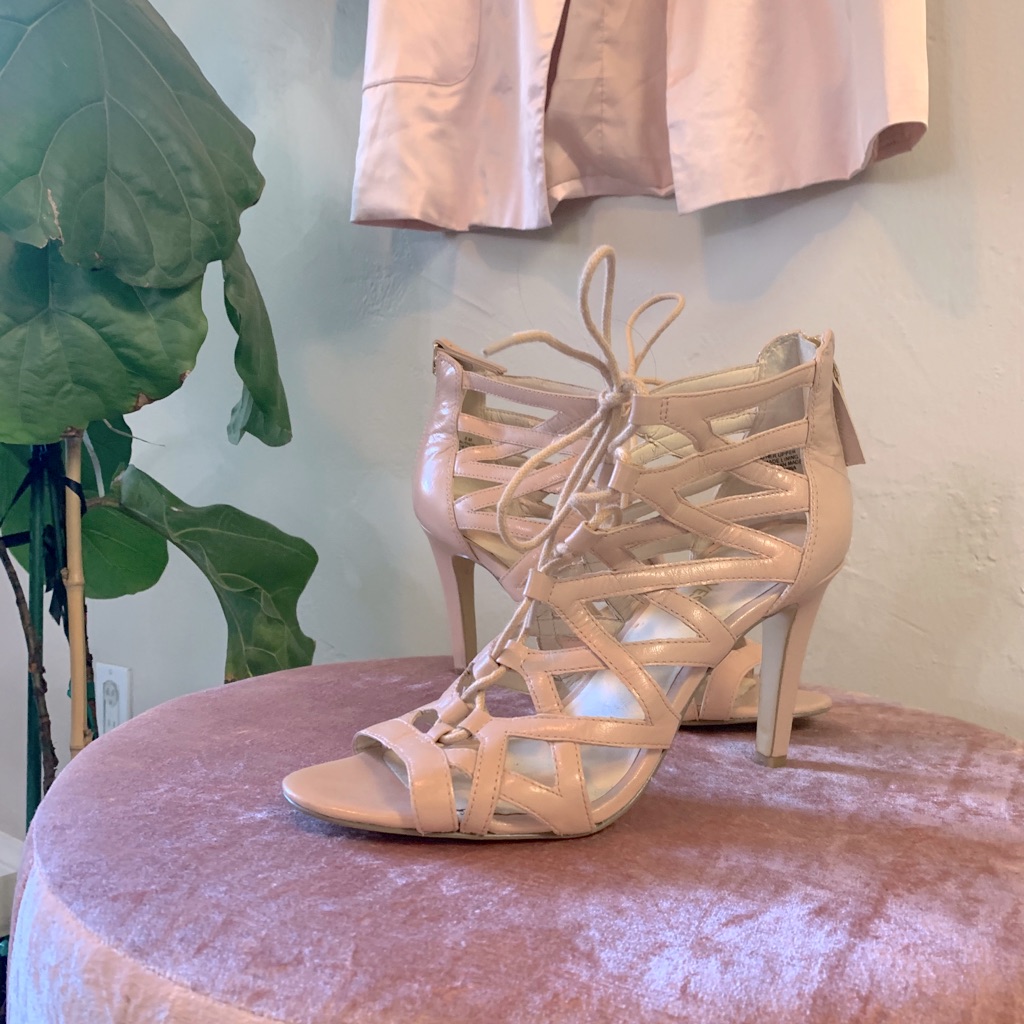 Strapping Nude Heels- Nine West